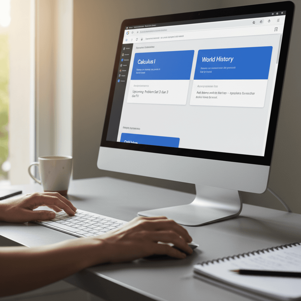 Learning platform configuration on computer screen